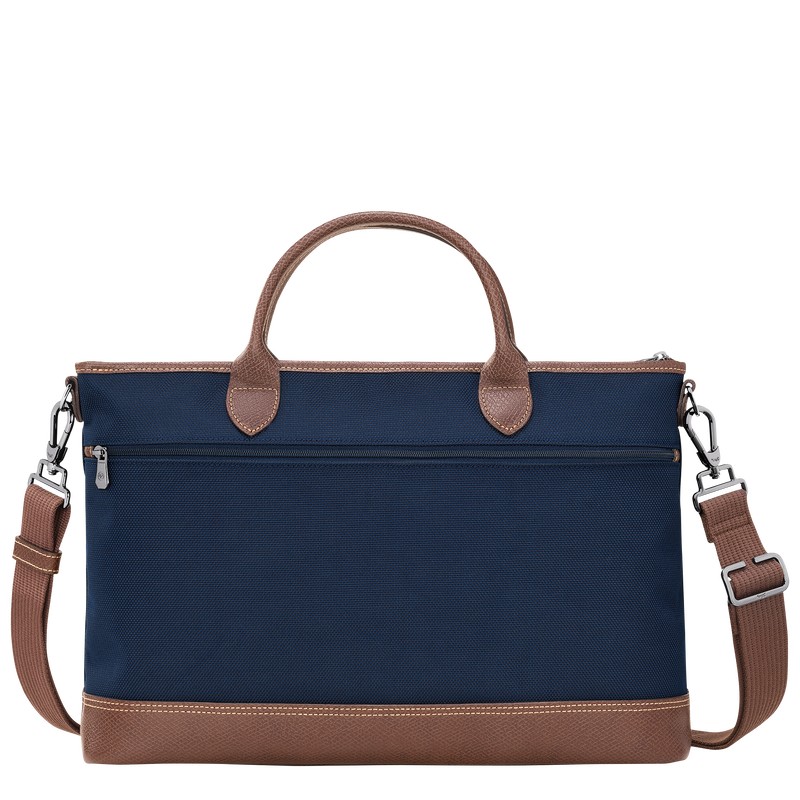 Longchamp Boxford S Briefcase - Recycled canvas Mavi | 1859-LOAFI