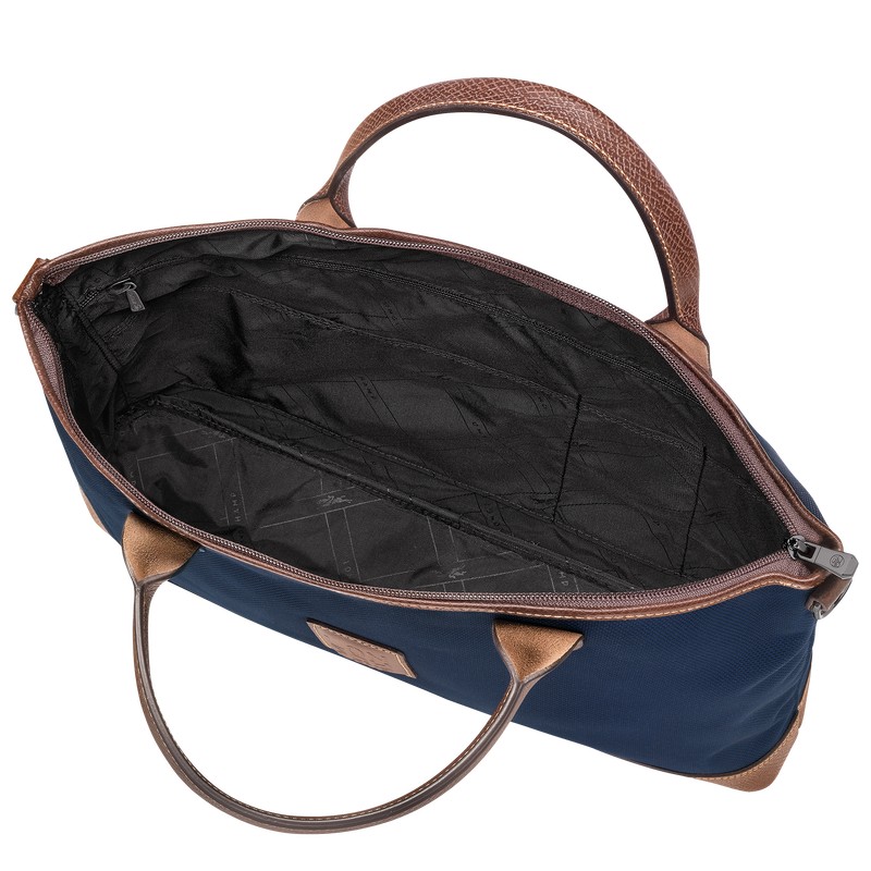 Longchamp Boxford S Briefcase - Recycled canvas Mavi | 1859-LOAFI