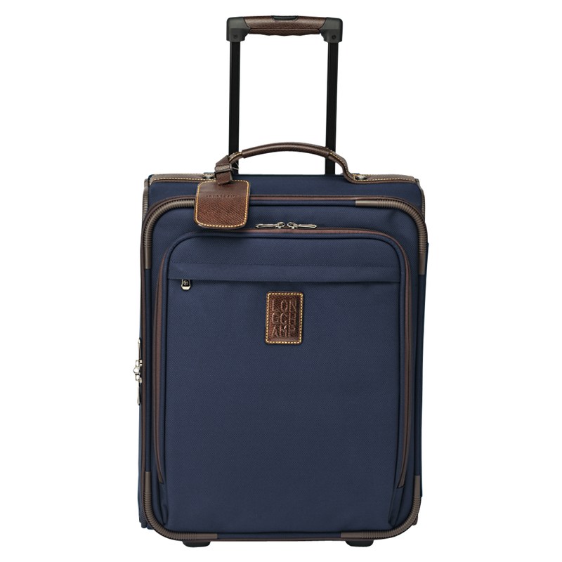 Longchamp Boxford S Suitcase - Recycled canvas Mavi | 8067-DZNQP