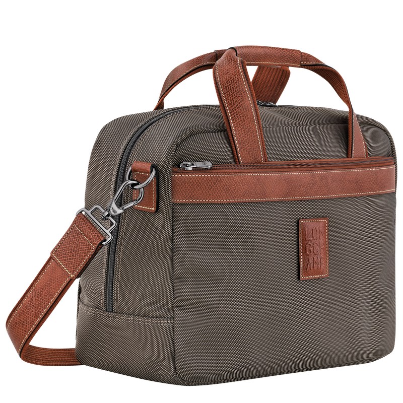 Longchamp Boxford S Travel bag - Recycled canvas Kahverengi | 5187-SIWXJ