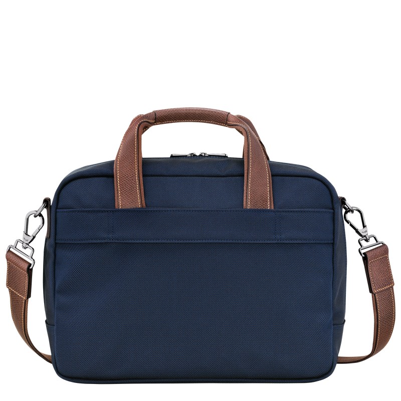 Longchamp Boxford S Travel bag - Recycled canvas Mavi | 8197-ZYBNH