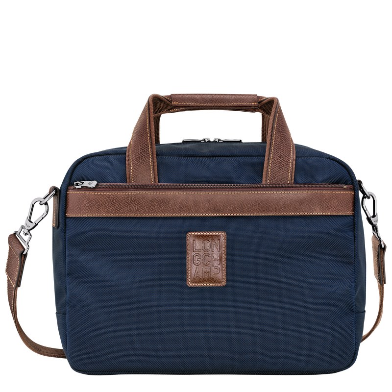 Longchamp Boxford S Travel bag - Recycled canvas Mavi | 8197-ZYBNH