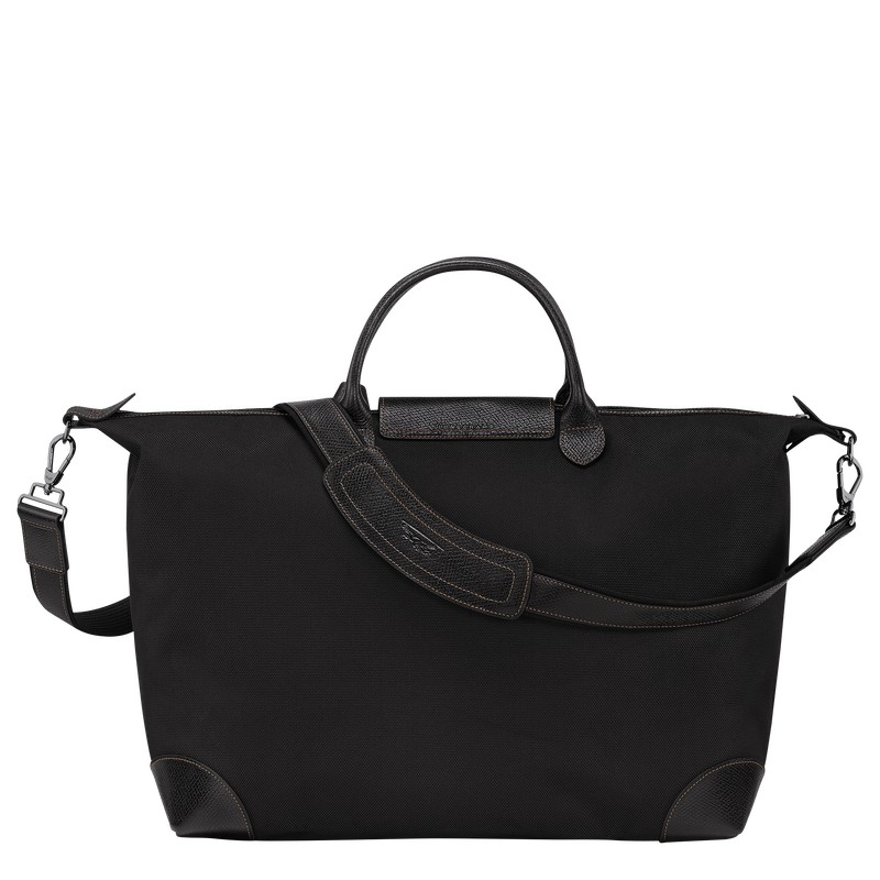 Longchamp Boxford S Travel bag - Recycled canvas Siyah | 0651-QARCE