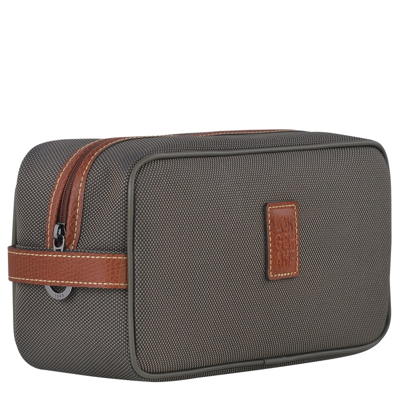 Longchamp Boxford Toiletry case - Recycled canvas Kahverengi | 6834-KVBAH