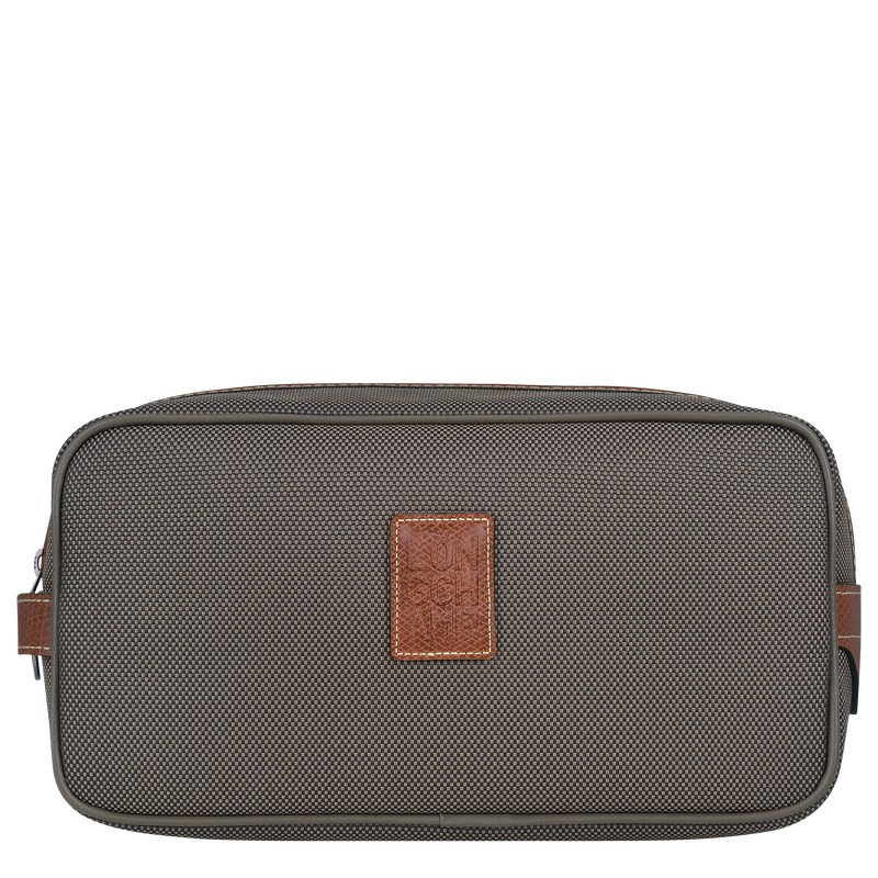 Longchamp Boxford Toiletry case - Recycled canvas Kahverengi | 6834-KVBAH