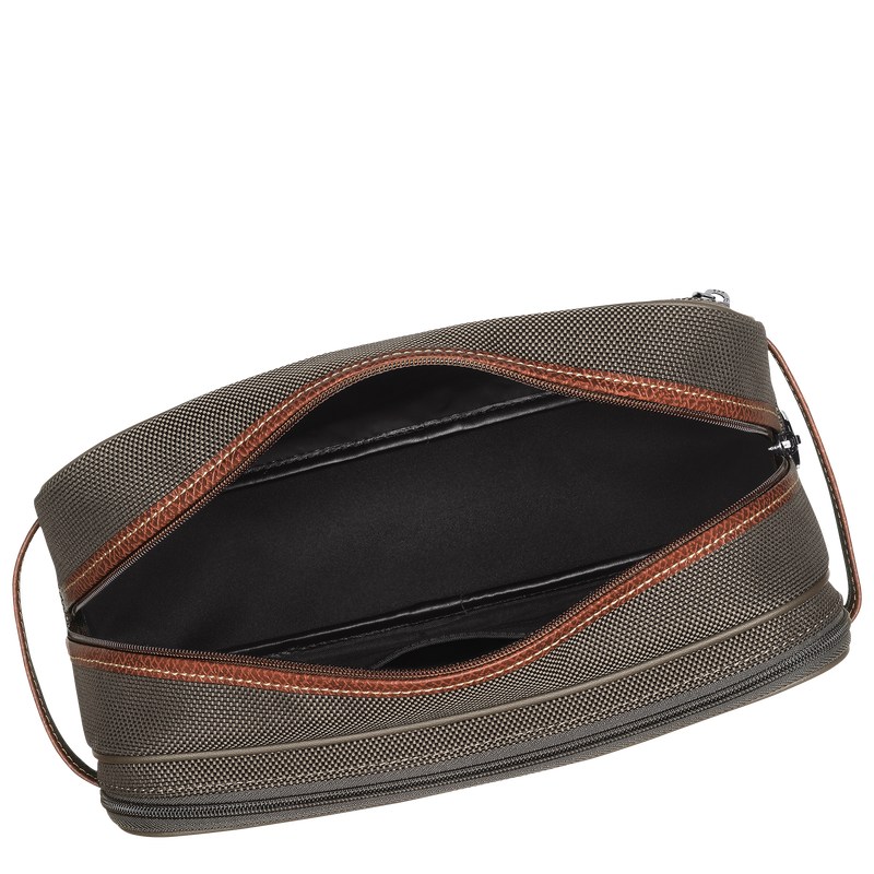 Longchamp Boxford Toiletry case - Recycled canvas Kahverengi | 6140-AQNMK