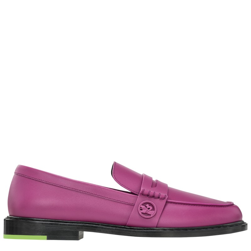 Longchamp Box-trot Loafer - Leather Violet | 1245-HNLPI