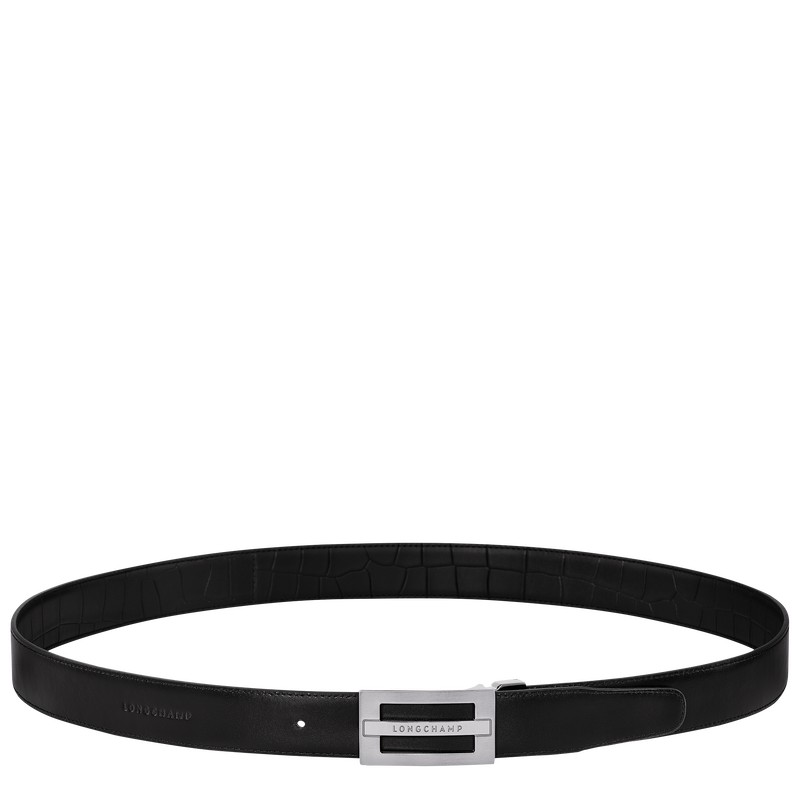 Longchamp Delta Box Men's belt - Leather Siyah | 2960-AIKFO