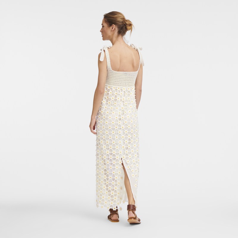 Longchamp Dress - Macramé crochet Ecru | 4937-XIPYW