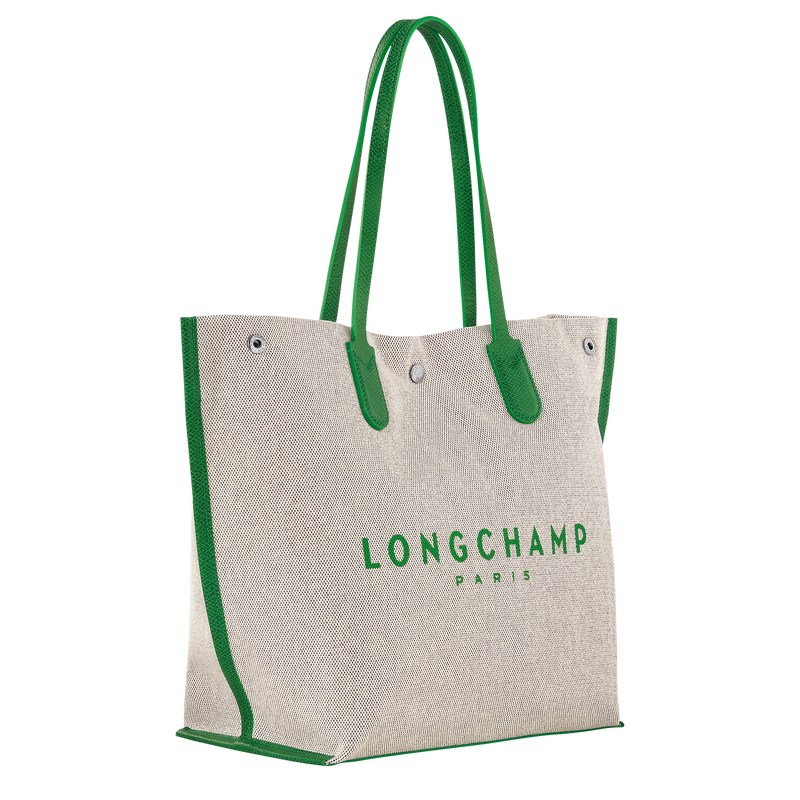 Longchamp Essential L Tote bag - Canvas Yeşil | 0591-BIMUK