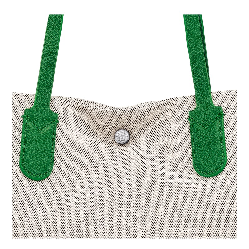 Longchamp Essential L Tote bag - Canvas Yeşil | 0591-BIMUK