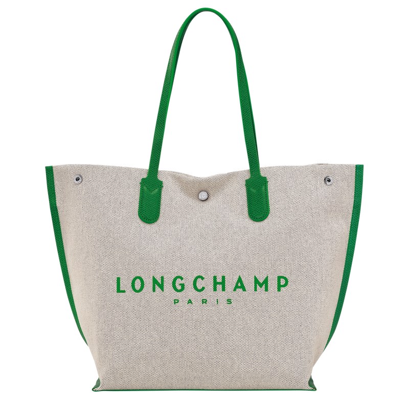 Longchamp Essential L Tote bag - Canvas Yeşil | 0591-BIMUK