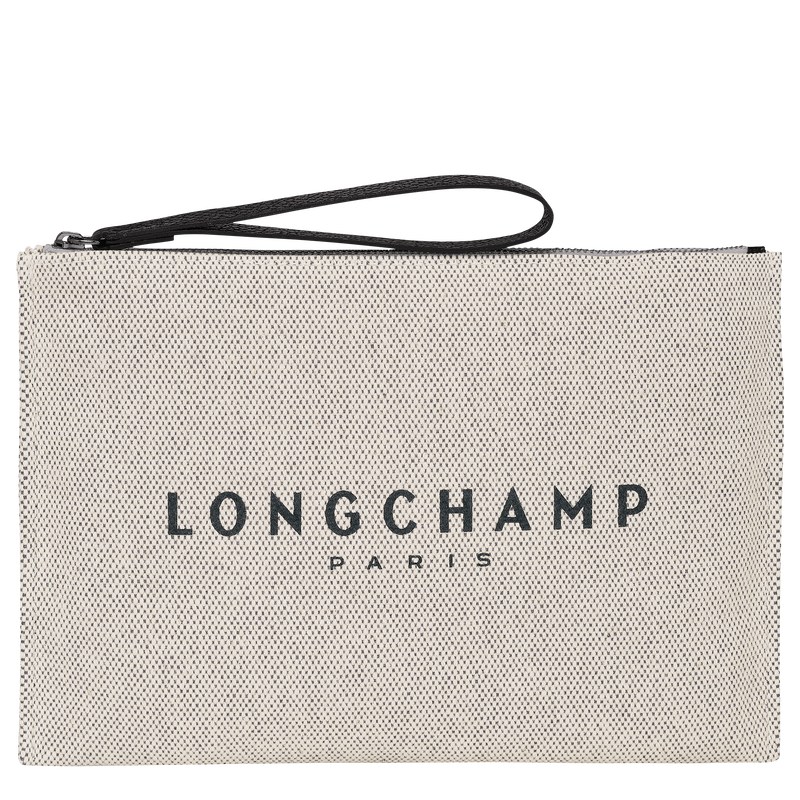 Longchamp Essential Pouch - Canvas Ecru | 8721-OLTJF