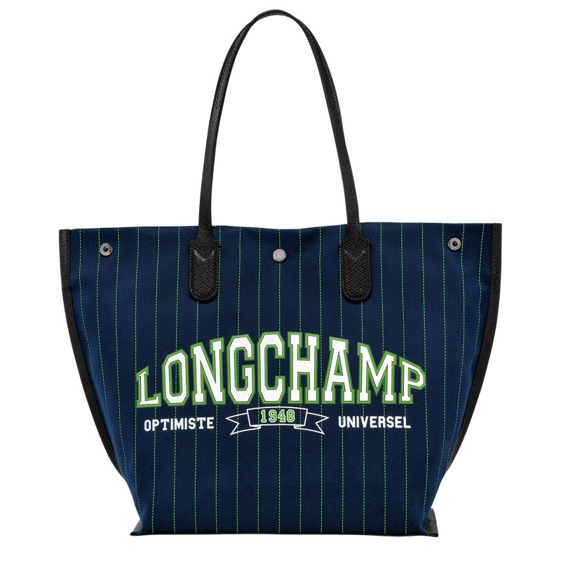 Longchamp Essential Tote bag - Canvas Lacivert | 5893-AJOST