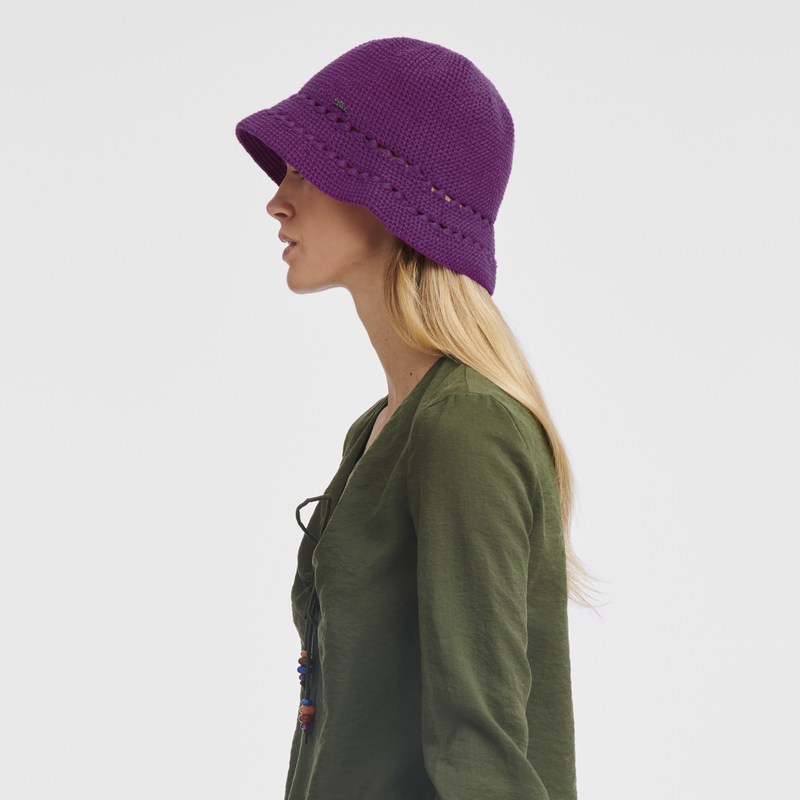 Longchamp Hat - Crochet Violet | 8120-EOMKT