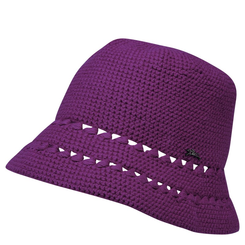 Longchamp Hat - Crochet Violet | 8120-EOMKT