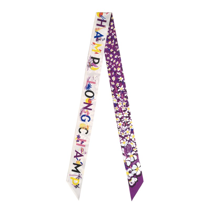 Longchamp Hawaiian Flowers Headband - Silk Violet | 7205-BDTQN