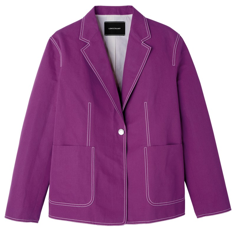 Longchamp Jacket - Gabardine Violet | 6850-DEOCI