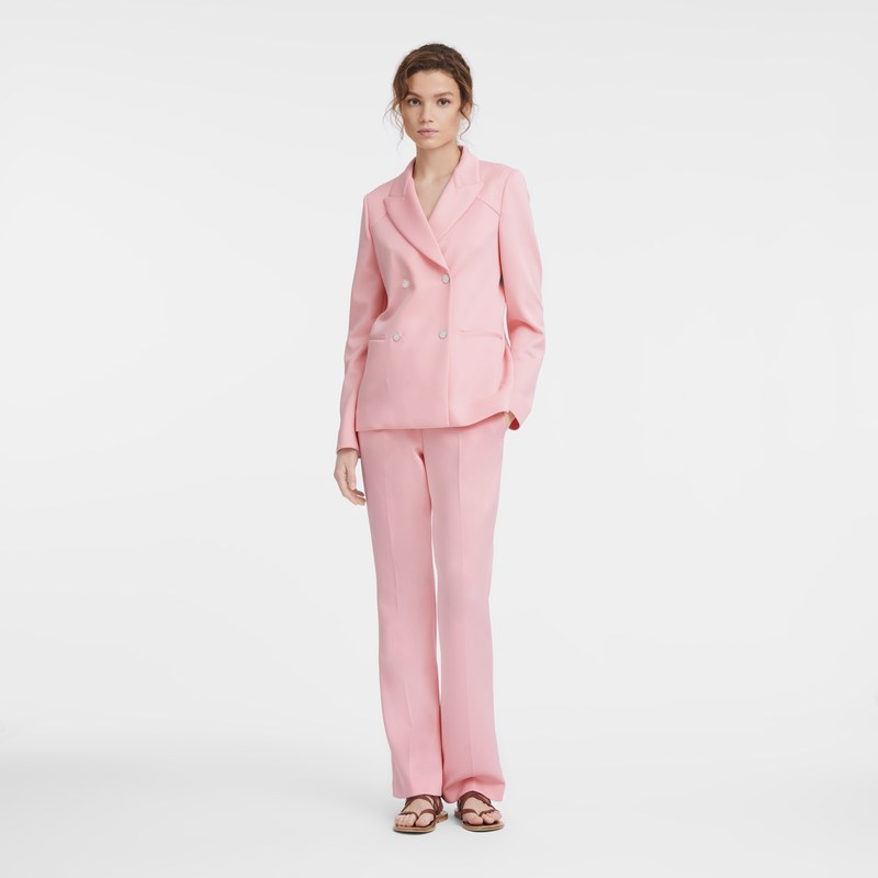 Longchamp Jacket - Jersey Pembe | 9318-KQXLM