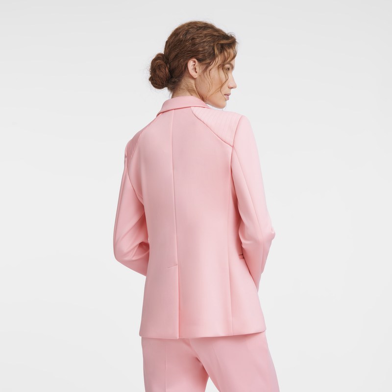 Longchamp Jacket - Jersey Pembe | 9318-KQXLM