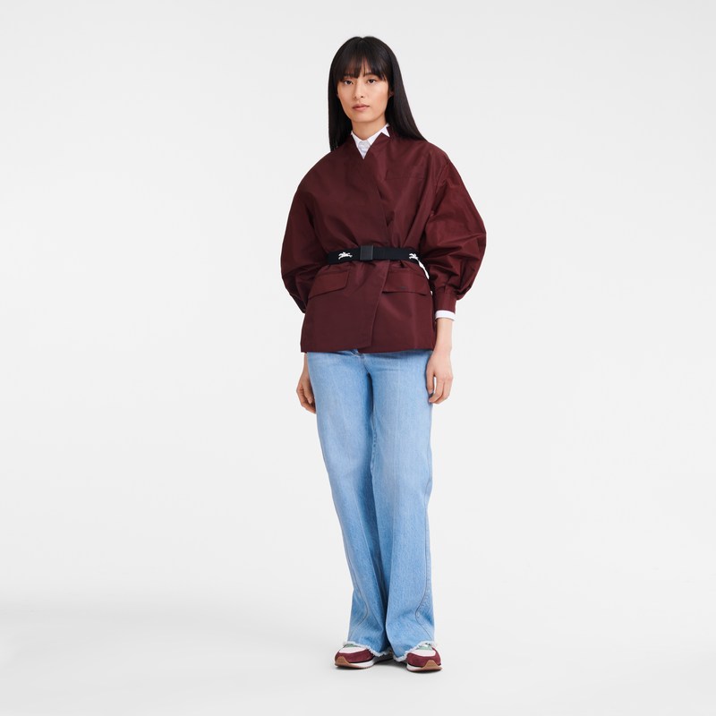 Longchamp Kimono jacket - Technical taffeta Bordo | 8105-RXBWT