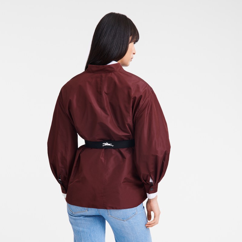 Longchamp Kimono jacket - Technical taffeta Bordo | 8105-RXBWT