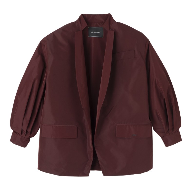 Longchamp Kimono jacket - Technical taffeta Bordo | 8105-RXBWT