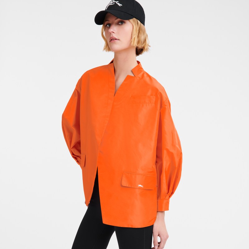 Longchamp Kimono jacket - Technical taffeta Turuncu | 2630-SCQZY