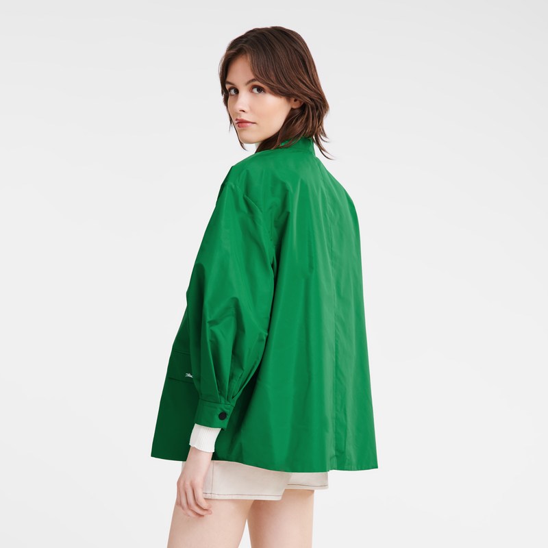 Longchamp Kimono jacket - Technical taffeta Yeşil | 5760-DTEOA