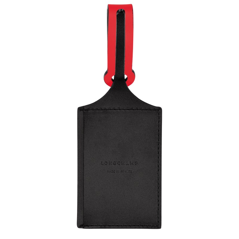 Longchamp LGP Travel Luggage tag - Leather Red/Navy | 0193-XLRDE