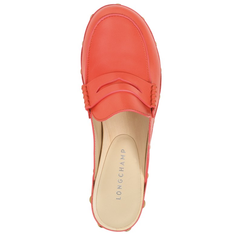 Longchamp La Cigale Clogs - Leather Strawberry | 9253-RFIWM