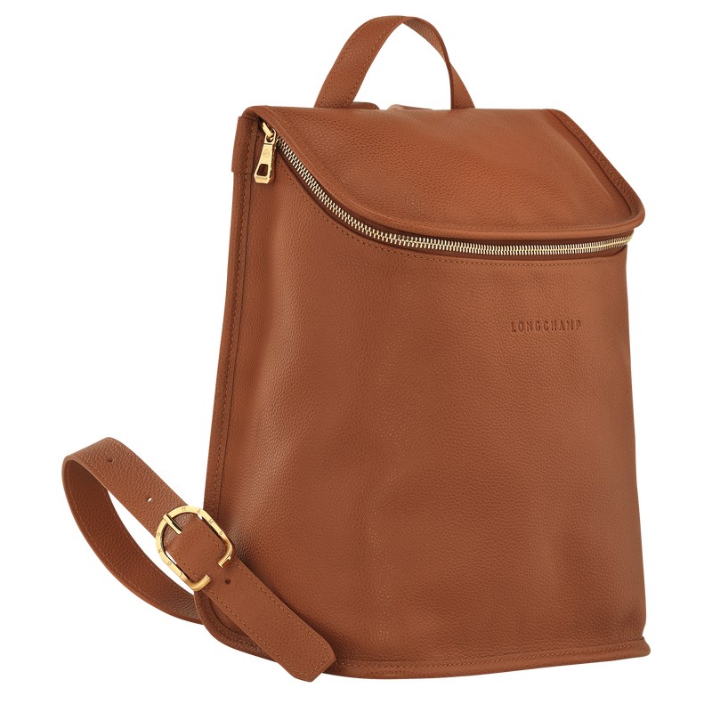 Longchamp Le Foulonné Backpack - Leather Caramel | 2087-DTXIF