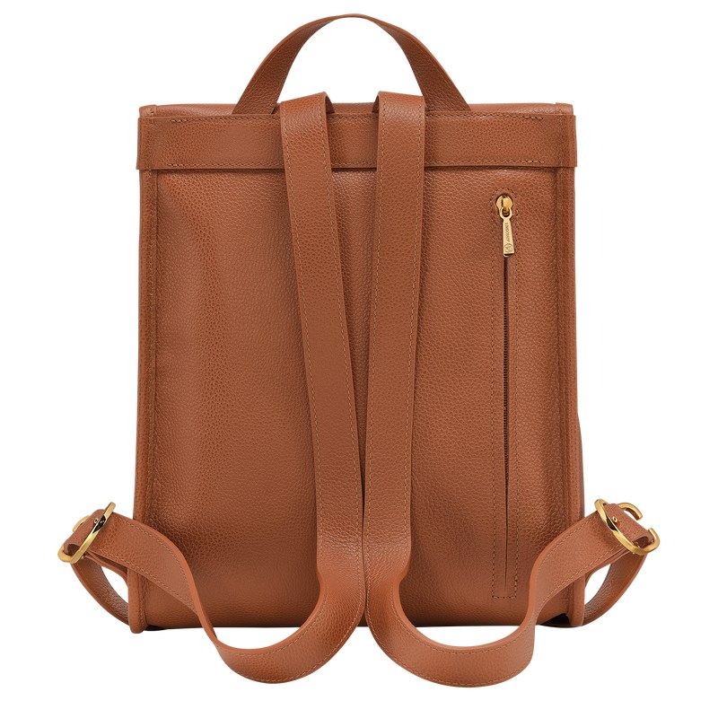 Longchamp Le Foulonné Backpack - Leather Caramel | 2087-DTXIF