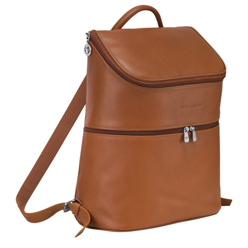 Longchamp Le Foulonné Backpack - Leather Caramel | 7983-YZDOP