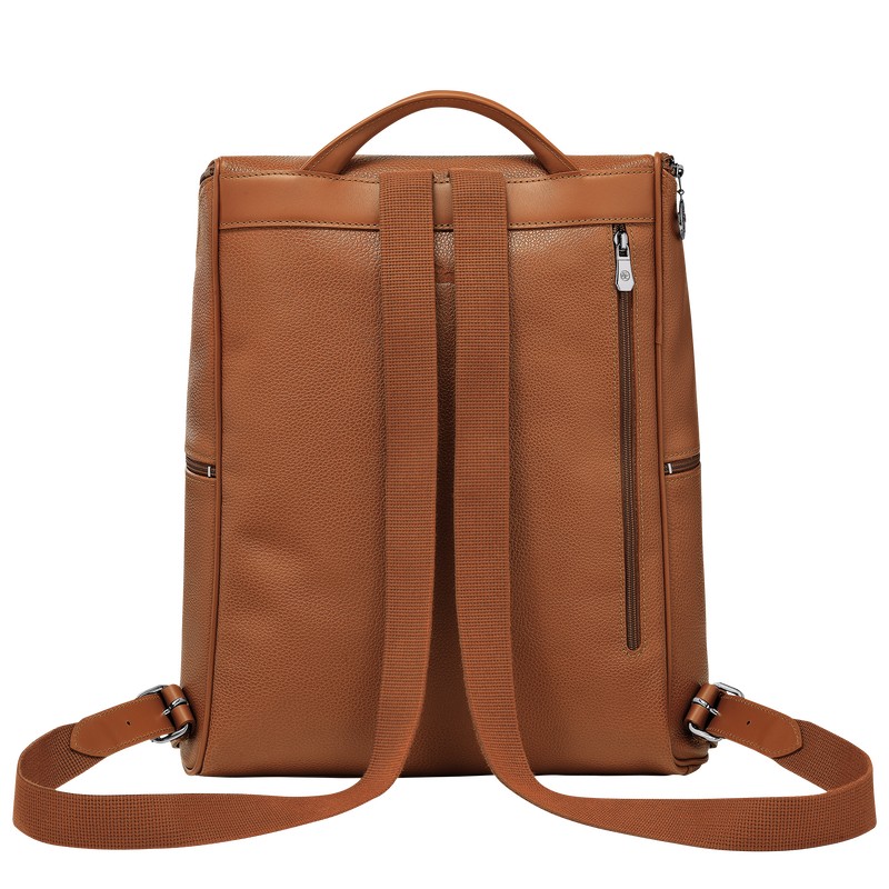 Longchamp Le Foulonné Backpack - Leather Caramel | 7983-YZDOP