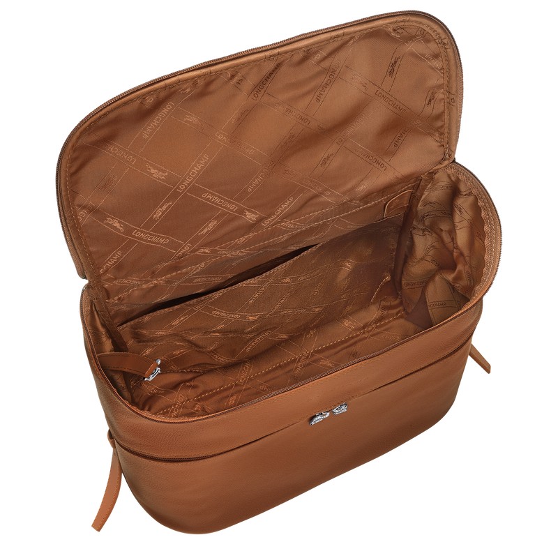 Longchamp Le Foulonné Backpack - Leather Caramel | 7983-YZDOP