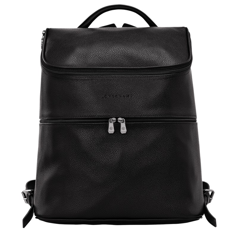 Longchamp Le Foulonné Backpack - Leather Siyah | 0793-UANEQ