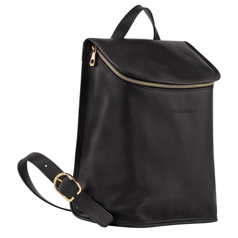 Longchamp Le Foulonné Backpack - Leather Siyah | 8253-PQHUT