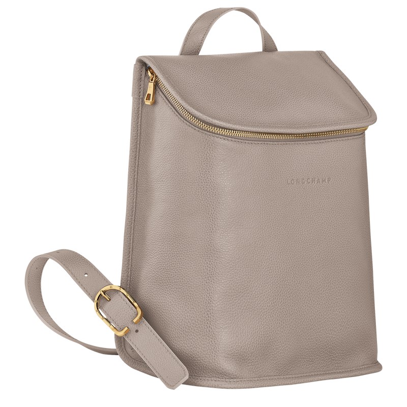 Longchamp Le Foulonné Backpack - Leather Turtledove | 6943-AHKCD