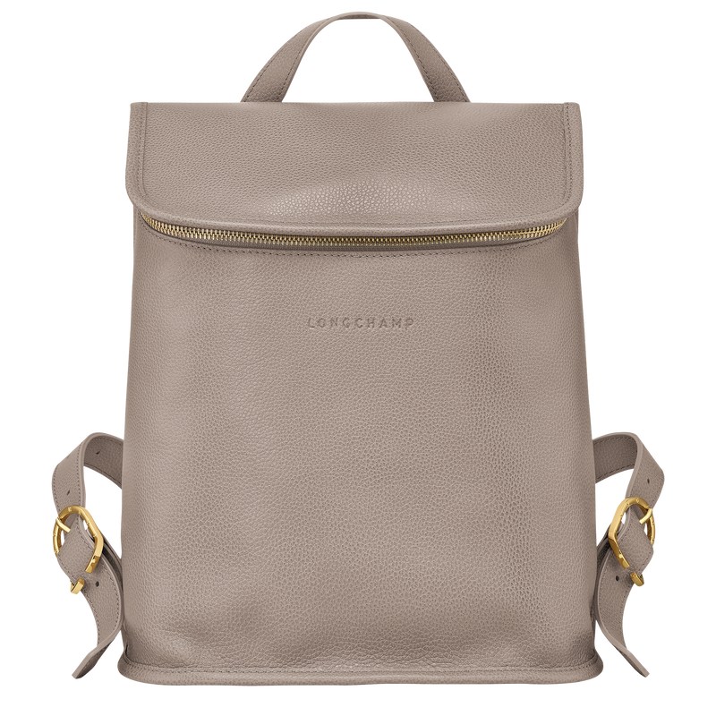 Longchamp Le Foulonné Backpack - Leather Turtledove | 6943-AHKCD