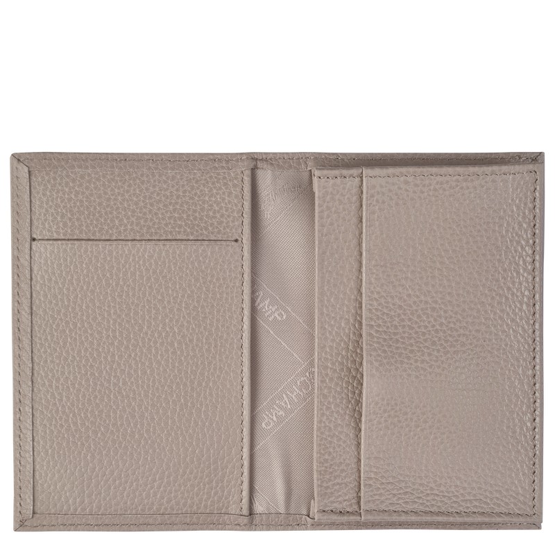 Longchamp Le Foulonné Card holder - Leather Turtledove | 9735-VZLYE