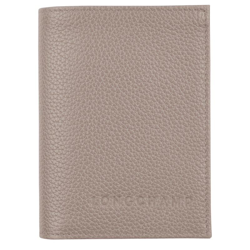 Longchamp Le Foulonné Card holder - Leather Turtledove | 7314-CPZJU