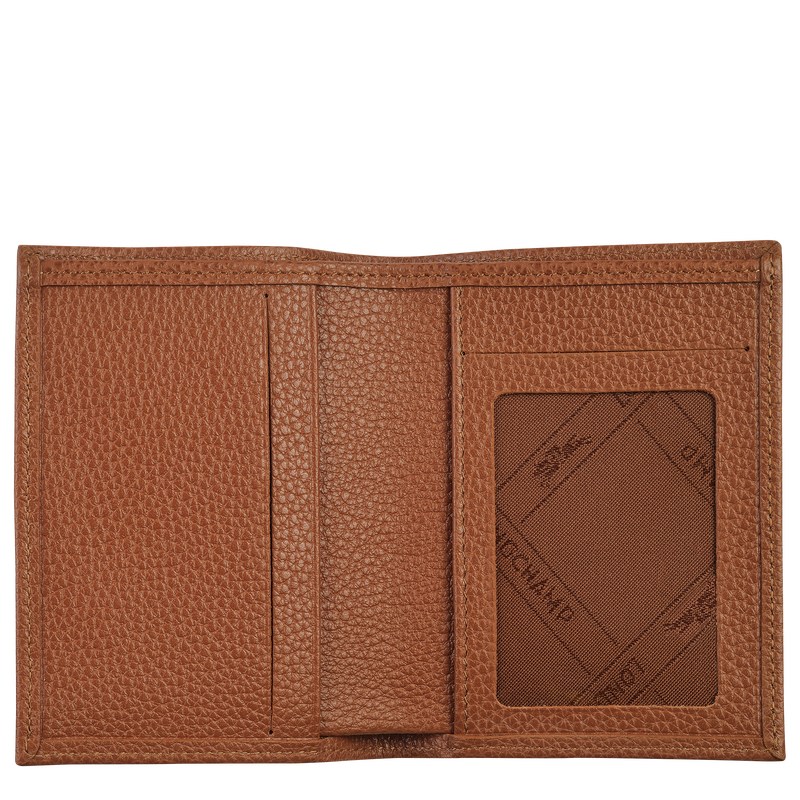 Longchamp Le Foulonné Card holder - Leather Caramel | 2803-BMITE