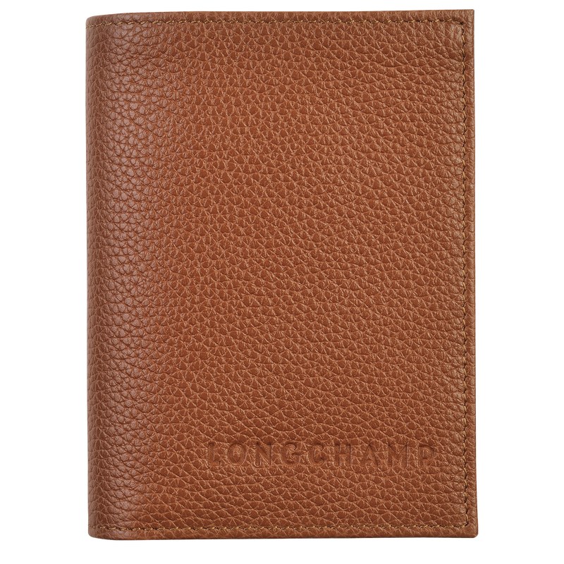 Longchamp Le Foulonné Card holder - Leather Caramel | 2803-BMITE