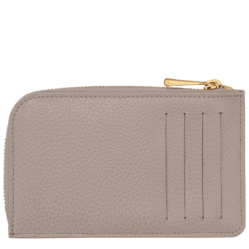 Longchamp Le Foulonné Card holder - Leather Turtledove | 8679-EMHAC