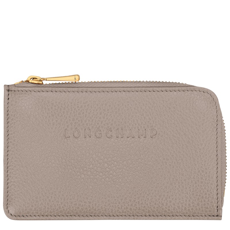 Longchamp Le Foulonné Card holder - Leather Turtledove | 8679-EMHAC