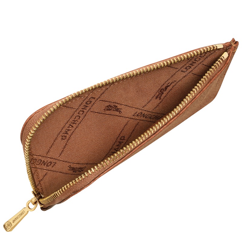 Longchamp Le Foulonné Card holder - Leather Caramel | 0374-BVHPL