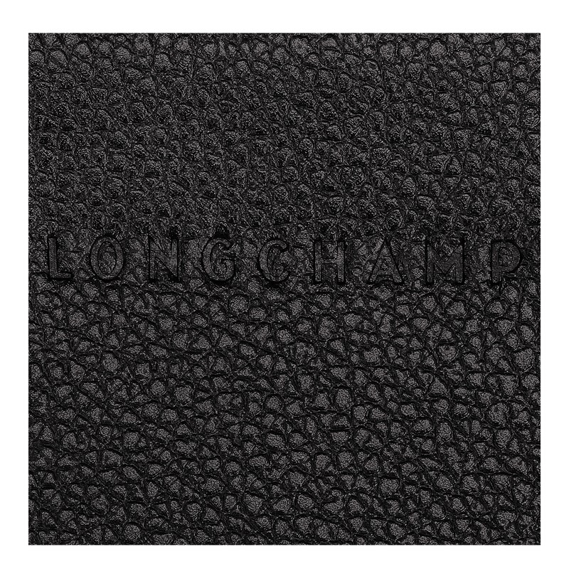 Longchamp Le Foulonné Card holder - Leather Siyah | 3147-XRTJZ