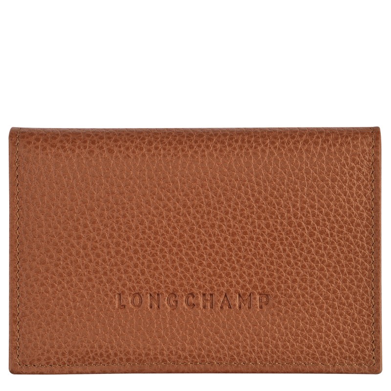 Longchamp Le Foulonné Card holder - Leather Caramel | 3450-HIYCW