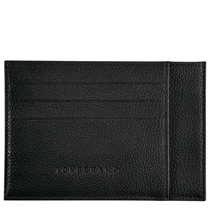 Longchamp Le Foulonné Card holder - Leather Siyah | 3142-YUDIL